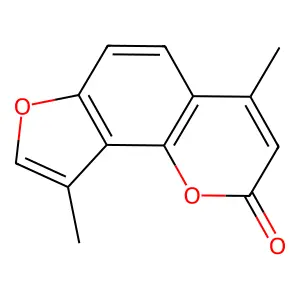 4,9-Dimethyl-2H-furo(2,3-h)-1-benzopyran-2-one structure