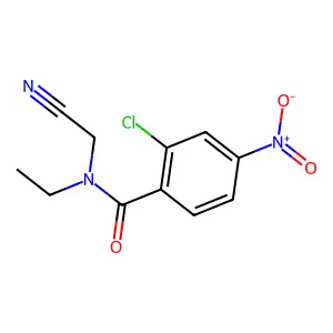 2-chloro-N-(cyanomethyl)-N-ethyl-4-nitrobenzamide structure