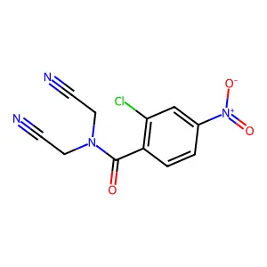 2-chloro-N,N-bis(cyanomethyl)-4-nitrobenzamide structure
