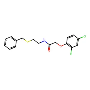 N-(2-benzylsulfanylethyl)-2-(2,4-dichlorophenoxy)acetamide structure