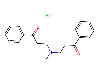 3-[Methyl(3-oxo-3-phenylpropyl)amino]-1-phenylpropan-1-one structure