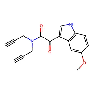 2-(5-Methoxy-1H-indol-3-yl)-2-oxo-N,N-di(2-propynyl)acetamide structure