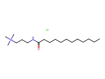 Trimethyl-3-((1-oxododecyl)amino)propylammonium chloride structure
