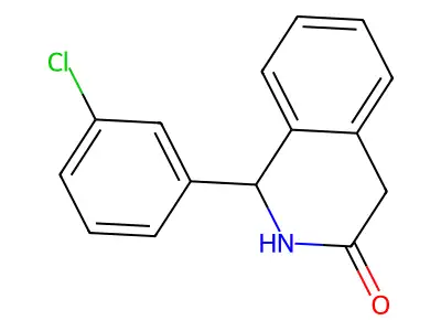 1-(3-chlorophenyl)-1,4-dihydro-3(2H)-isoquinolinone structure