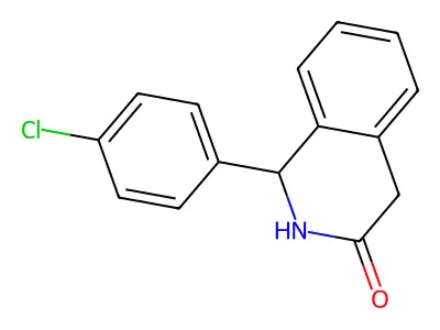 1-(4-chlorophenyl)-1,4-dihydro-3(2H)-isoquinolinone structure