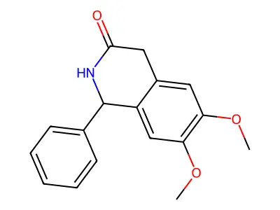 3(2H)-Isoquinolinone, 1,4-dihydro-6,7-dimethoxy-1-phenyl- structure
