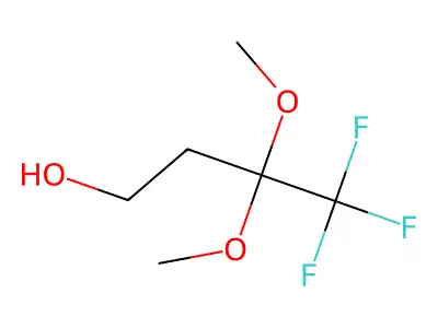 4,4,4-Trifluoro-3,3-dimethoxybutan-1-ol structure