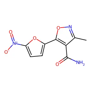 4-Isoxazolecarboxamide, 3-methyl-5-(5-nitro-2-furyl)- structure