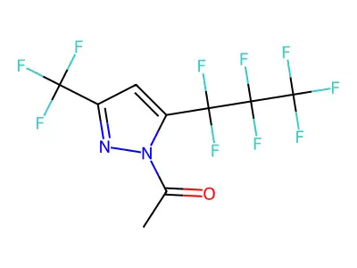 1-[5-(1,1,2,2,3,3,3-Heptafluoropropyl)-3-(trifluoromethyl)pyrazol-1-yl]ethanone structure