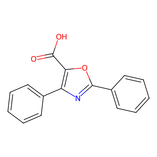 2,4-Diphenyl-5-oxazolecarboxylic acid structure