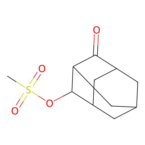 Methanesulfonic acid, 4-oxoadamantan-2-yl ester structure