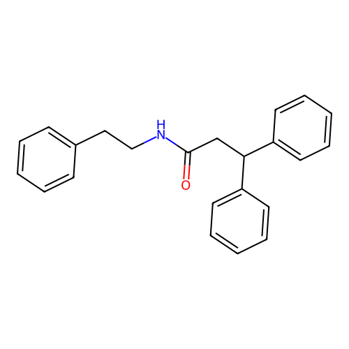 3,3-diphenyl-N-(2-phenylethyl)propanamide structure