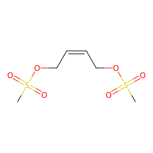 cis-2-Butene-1,4-diol dimethanesulfonate structure