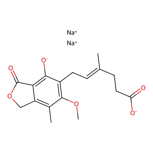 Mycophenolic acid disodium salt structure