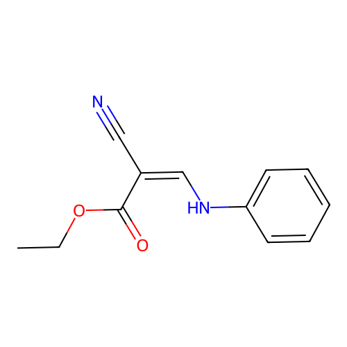 2-Propenoic acid, 2-cyano-3-(phenylamino)-, ethyl ester, (E)- structure