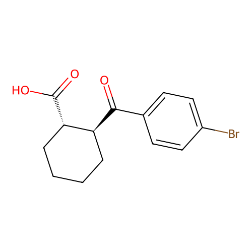 (1S,2S)-2-(4-bromobenzoyl)cyclohexane-1-carboxylic acid structure