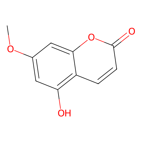 5-Hydroxy-7-methoxycoumarin structure