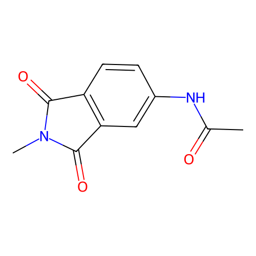 4-acetylamino-N-methylphthalimide structure