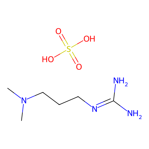 N''-[3-(Dimethylamino)propyl]guanidine; sulfuric acid structure