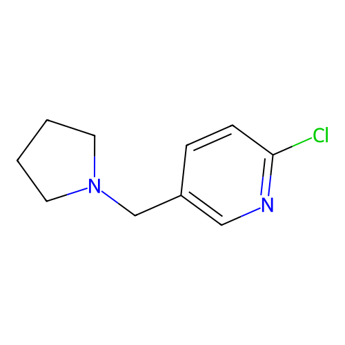 2-Chloro-5-(pyrrolidin-1-ylmethyl)pyridine structure