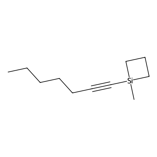 1-Methyl-(1-heptynyl)silacyclobutane structure
