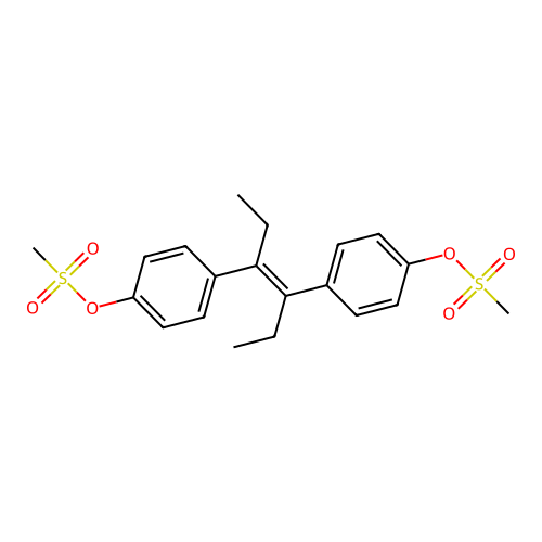[4-[(E)-4-(4-methylsulfonyloxyphenyl)hex-3-en-3-yl]phenyl] methanesulfonate structure