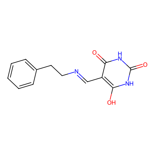 5-(Phenethylamino-methylene)-pyrimidine-2,4,6-trione structure