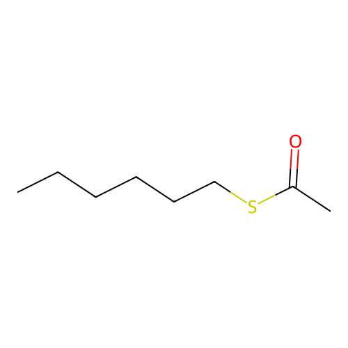 Acetic acid, thio-, S-hexyl ester structure