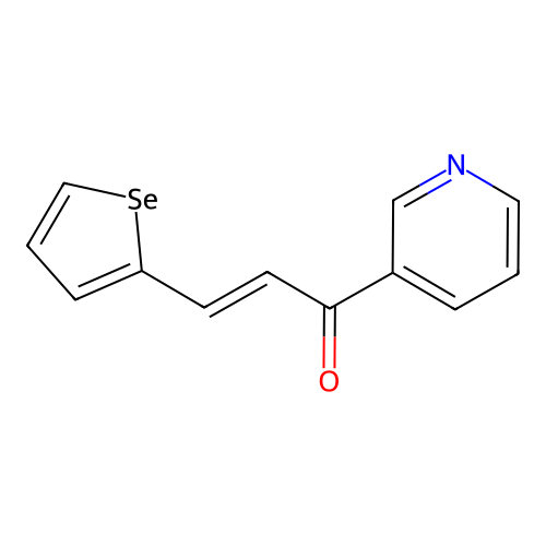 (2E)-1-(pyridin-3-yl)-3-(selenophen-2-yl)prop-2-en-1-one structure