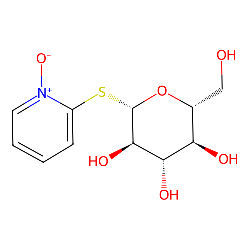 Pyridine, 2-(beta-D-glucopyranosylthio)-, 1-oxide structure