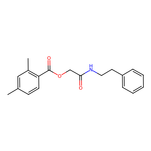 [(2-Phenylethyl)carbamoyl]methyl 2,4-dimethylbenzoate structure