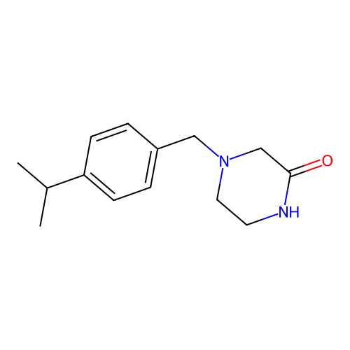 4-[(4-Propan-2-ylphenyl)methyl]piperazin-2-one structure