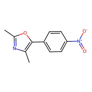 2,4-Dimethyl-5-(4-nitrophenyl)-1,3-oxazole structure