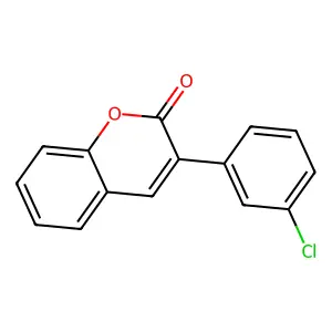 3-(3-Chlorophenyl)chromen-2-one structure