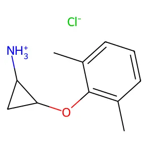 2-(2,6-Dimethylphenoxy)cyclopropan-1-amine--hydrogen chloride (1/1) structure