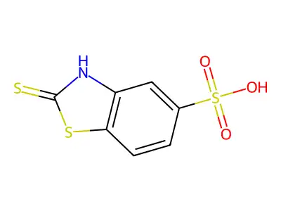 2-sulfanyl-1,3-benzothiazole-5-sulfonic acid structure