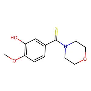 2-METHOXY-5-(MORPHOLIN-4-YLCARBONOTHIOYL)PHENOL structure