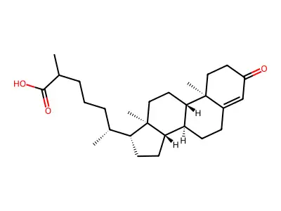 3-oxo-4-cholestenoic acid, (25R)-cholest-4-en-26-oic acid, 3-oxo, powder structure