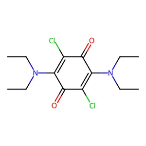 2,5-Dichloro-3,6-bis(diethylamino)-p-benzoquinone structure