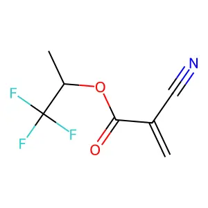 2-Propenoic acid, 2-cyano-, 2,2,2-trifluoro-1-methylethyl ester structure