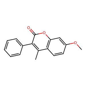 7-Methoxy-4-methyl-3-phenylcoumarin structure