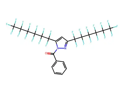 1-Benzoyl-3,5-bis(perfluorohexyl)pyrazole structure