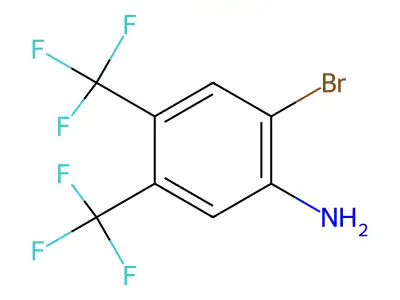 2-Bromo-4,5-bis(trifluoromethyl)aniline structure