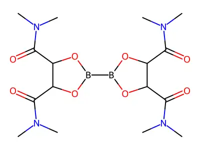 Bis(n,n,n,n-tetramethyl-d-tartramideglycolato)diboron structure