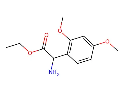 Ethyl 2-amino-2-(2,4-dimethoxyphenyl)acetate structure