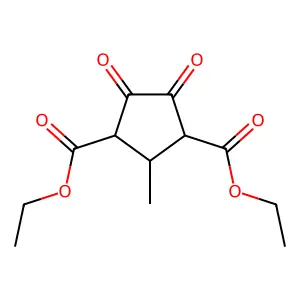 1,3-Cyclopentanedicarboxylic acid, 2-methyl-4,5-dioxo-, 1,3-diethyl ester structure