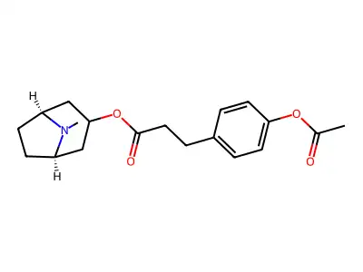 Phloretic acid, 3-alpha-tropanyl ester, acetate structure