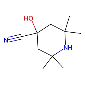 4-Piperidinecarbonitrile, 4-hydroxy-2,2,6,6-tetramethyl- structure