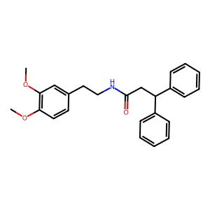 N-[2-(3,4-Dimethoxyphenyl)ethyl]-beta-phenylbenzenepropanamide structure