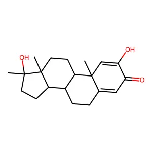 2,17beta-Dihydroxy-17-methylandrosta-1,4-dien-3-one structure